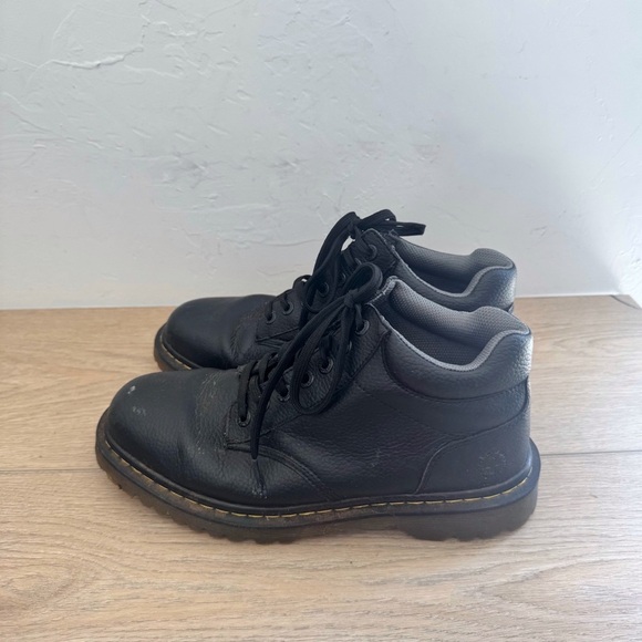 Doc Martens Boots Men Size 11 Harrisfield Black Pebbled Leather Ankle - Picture 5 of 8